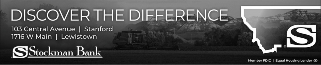 Discover the Difference, Stockman Bank - Stanford / Lewiston, Lewistown, MT