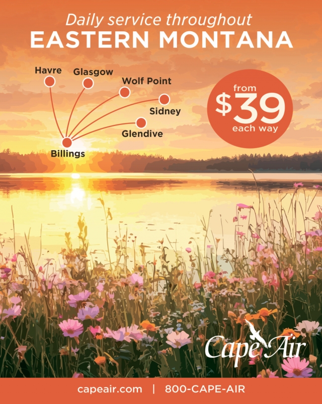 Daily Service Throughout Eastern Montana, Cape Air, Hyannis, MA
