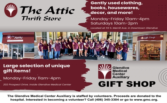 Thrift & Gift Shop, The Attic Thrift Store - Glendive Medical Center Gift Shop
