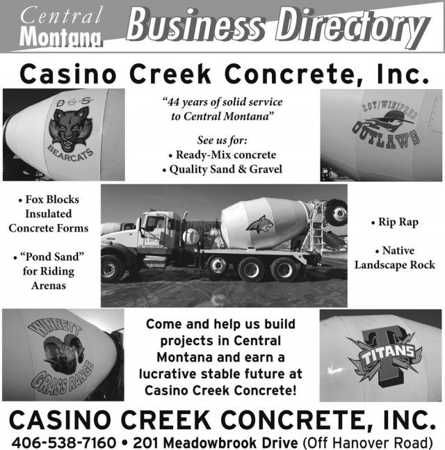 Concrete Services, Casino Creek Concrete
