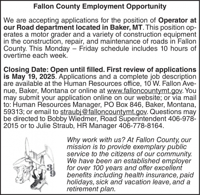 Operator, Fallon County, Baker, MT