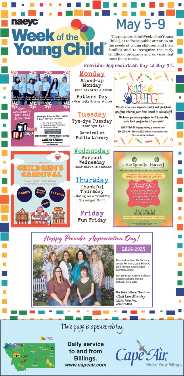 Week of The Young Child, Cape Air, Hyannis, MA