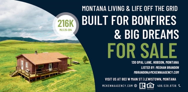 For Sale, McKenna Agency, Lewistown, MT