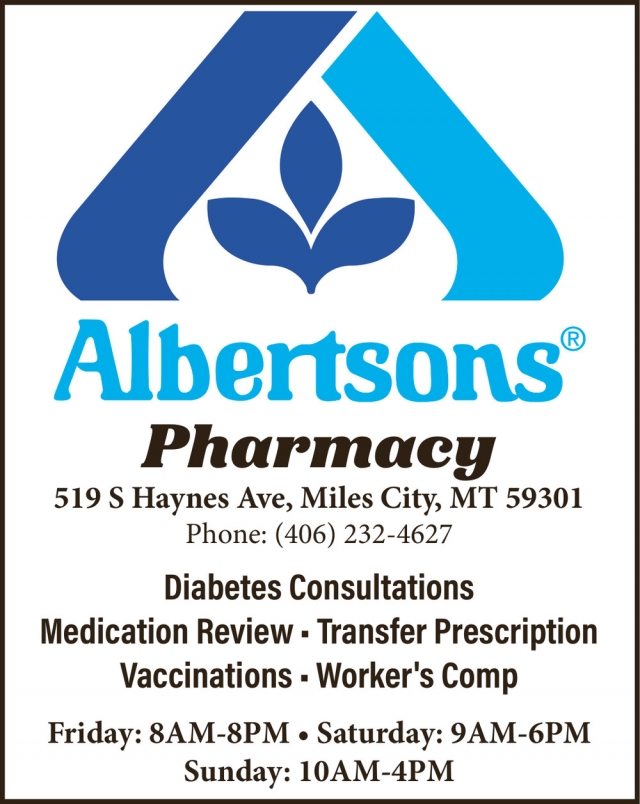 Diabetes Consultations, Albertsons Pharmacy, Glendive, MT