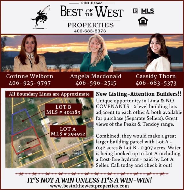 It's Not a Win Unless it's a Win-Win!, Best of the West Properties