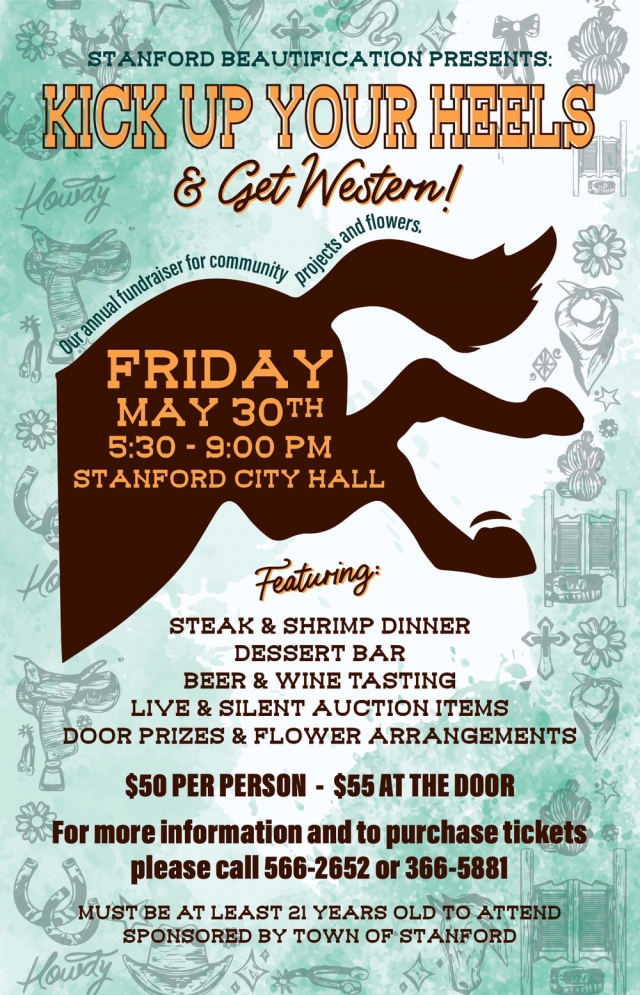 Annual Fundraiser for Community Projects and Flowers, Kick up Your Heels & Get Western! (May 30, 2025)