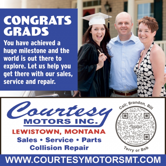 Congrats Grads, Courtesy Motors Inc