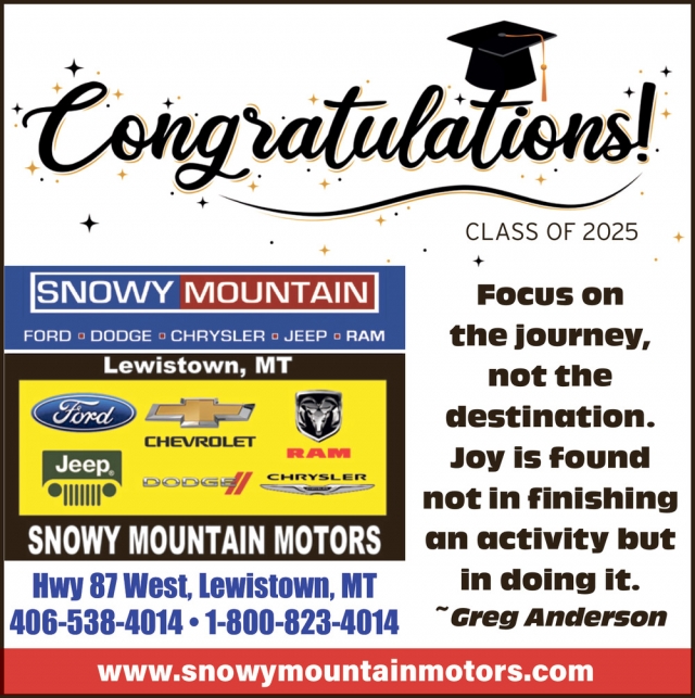 Congratulations! Class of 2025, Snowy Mountain Motors