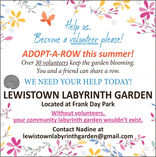 Become a Volunteer, Lewistown Labyrinth Garden
