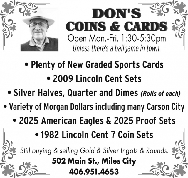 Coins & Cards, Don's Coins & Cards, Miles City, MT
