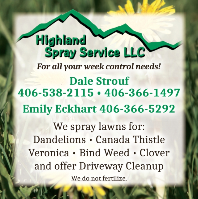 For All Your Weed Control Needs!, Highland Spray Service LLC