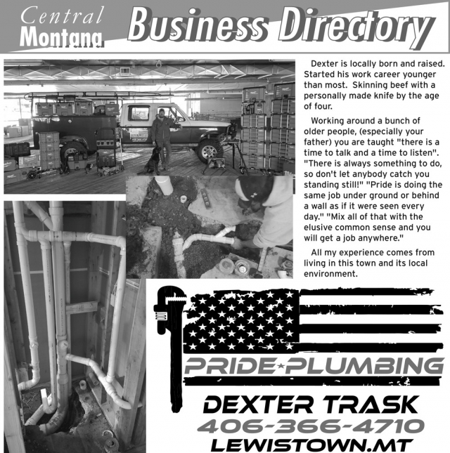Plumbing Services, Pride Plumbing, Lewistown, MT
