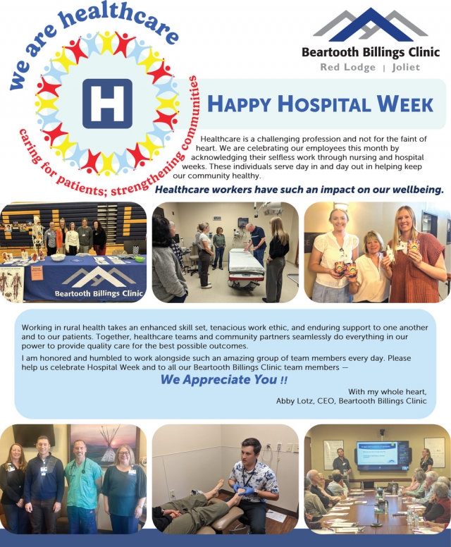 Happy Hospital Week, Beartooth Billings Clinic, Red Lodge, MT