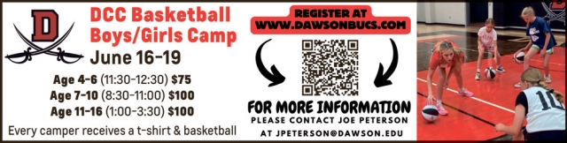 DCC Basketball Boys/Girls Camp, Dawson Community College, Glendive, MT
