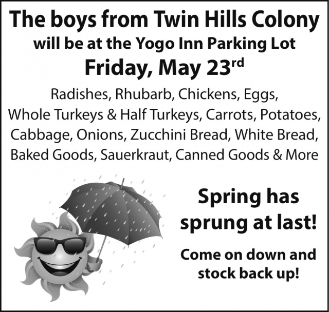 Spring Has Sprung at Last!, Twin Hills Colony at The Yogo Inn Parking Lot, Lewistown, MT