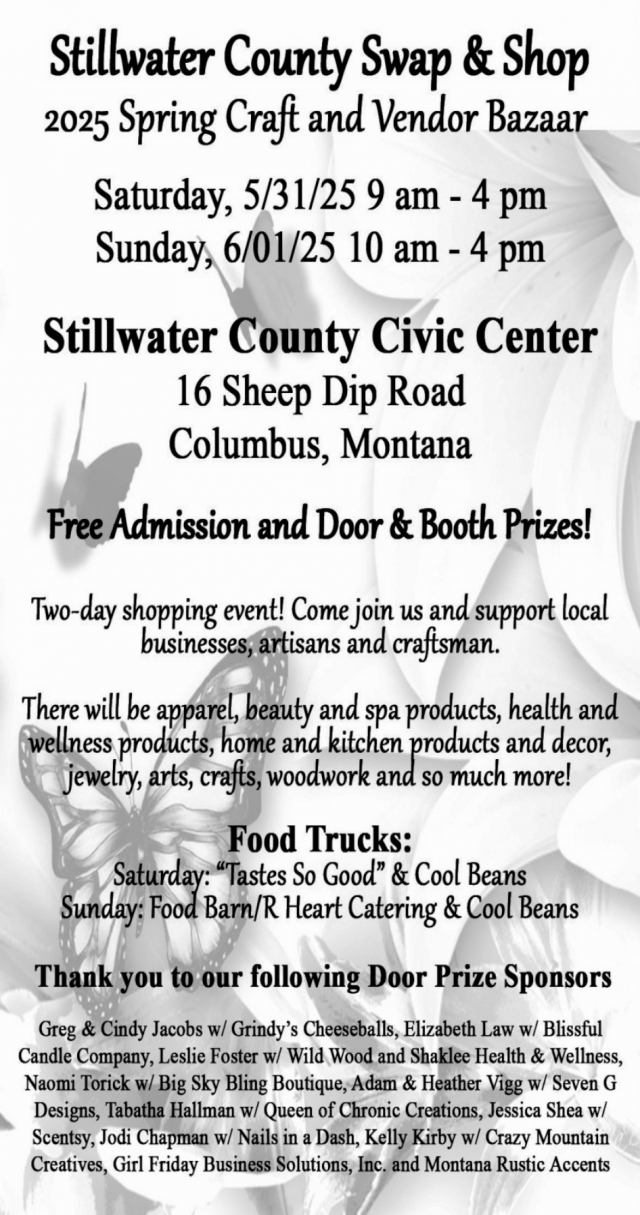 Notice of Voting Systems Diagram and Sample Ballots, Stillwater County Swap & Shop (May 31 & June 1, 2025))
