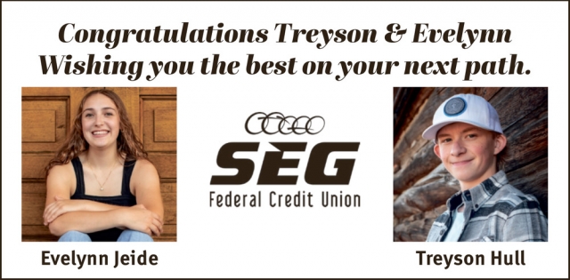 Congratulations Treyson & Evelynn Wishing You the Best, SEG Federal Credit Union - Laurel, Laurel, MT