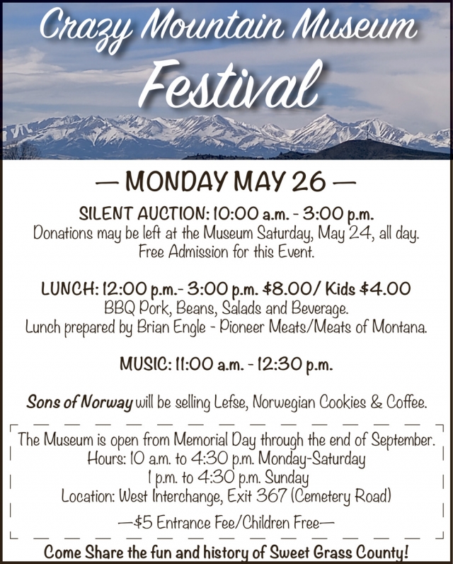 Festival, Crazy Mountain Museum, Big Timber, MT
