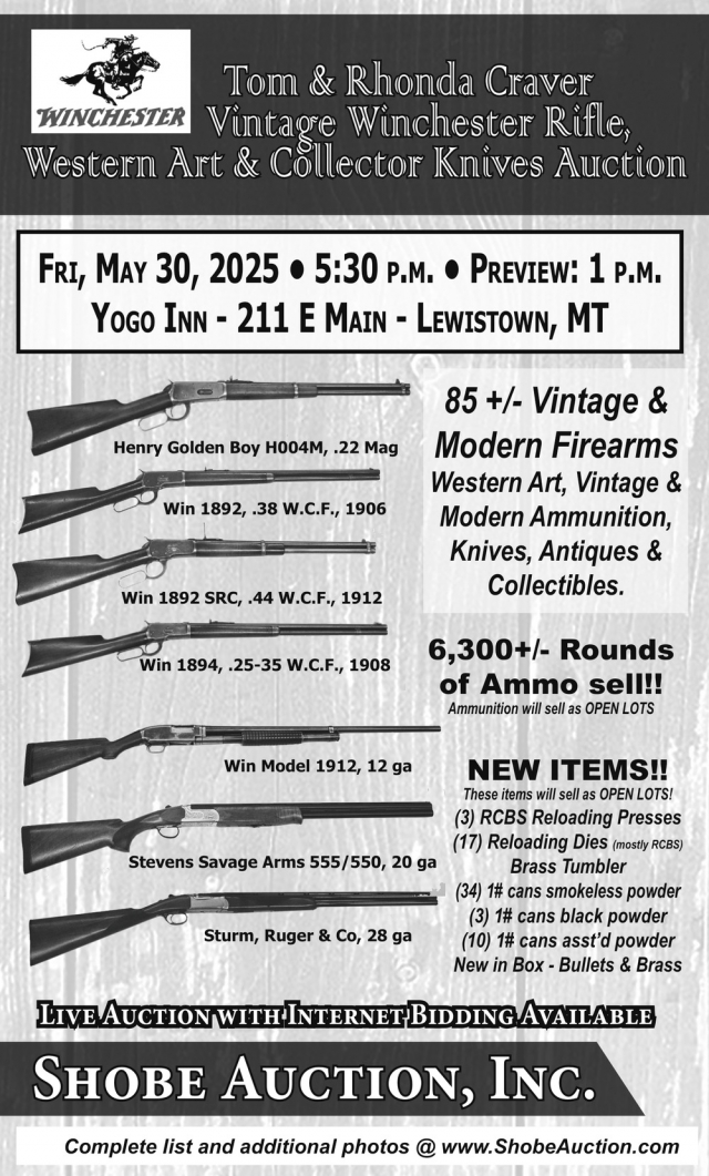 Live Auction with Internet Bidding Available, Shobe Auction & Realty, Lewistown, MT