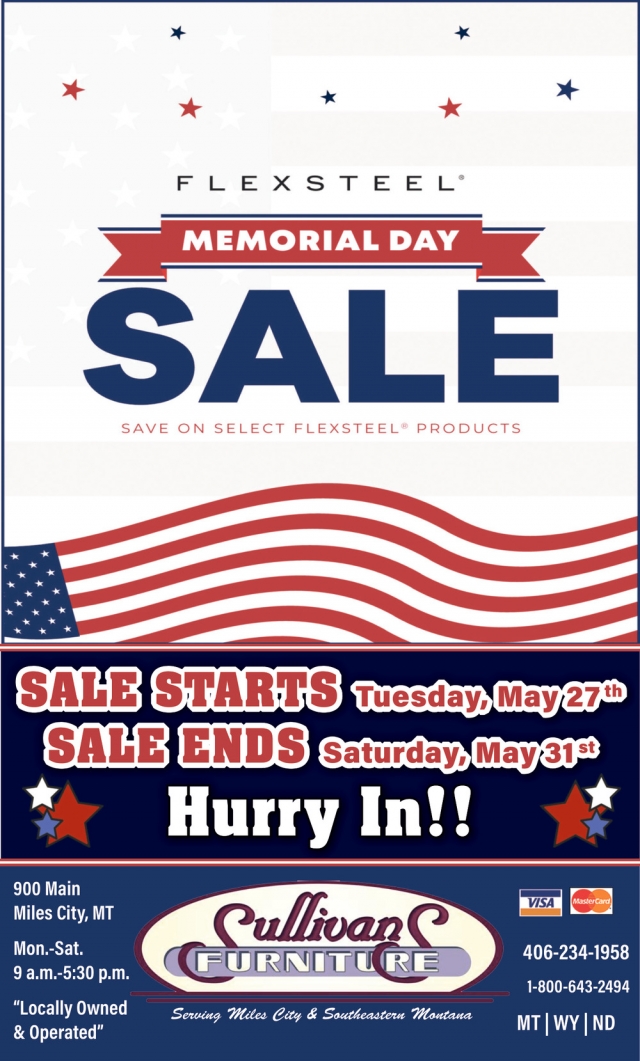 Memorial Day Sale, Sullivans Furniture
