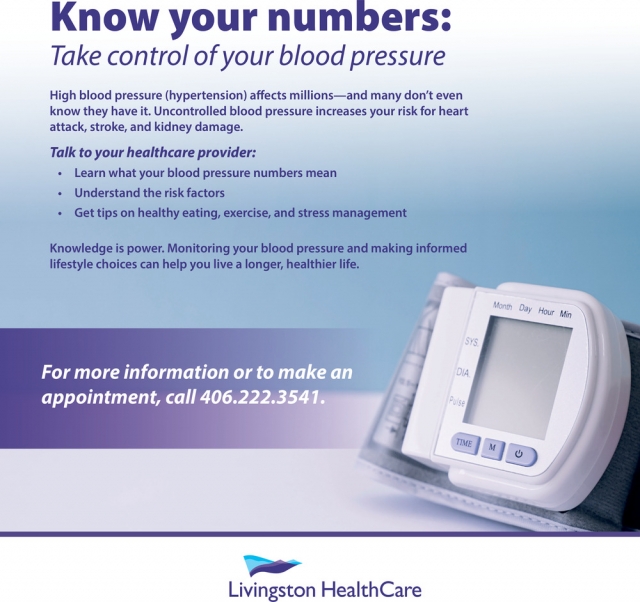 Take Control of Your Blood Pressure, Livingston Healthcare, Livingston, MT
