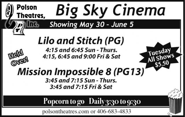 Lilo and Stitch, Polson Theatres, Inc - Big Sky Cinema, Dillon, MT