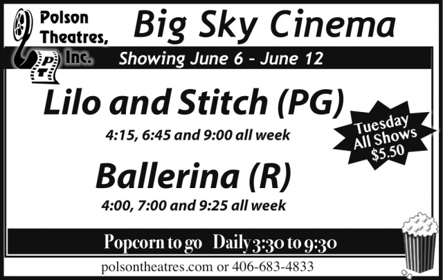 Lilo and Stitch, Polson Theatres, Inc - Big Sky Cinema, Dillon, MT