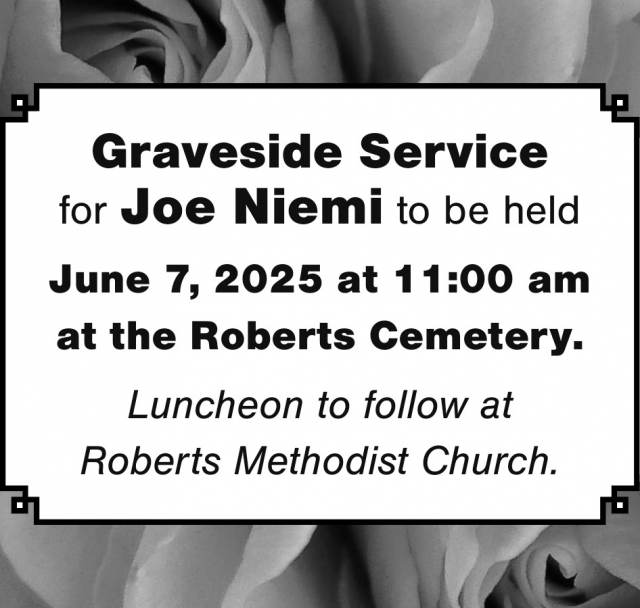 Graveside Service, Joe Niemi Graveside Service