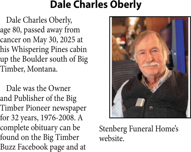 Dale Charles Oberly, Obituaries, Glendive, MT