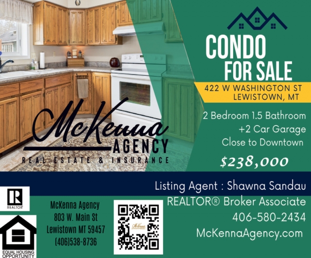 Condo for Sale, McKenna Agency, Lewistown, MT