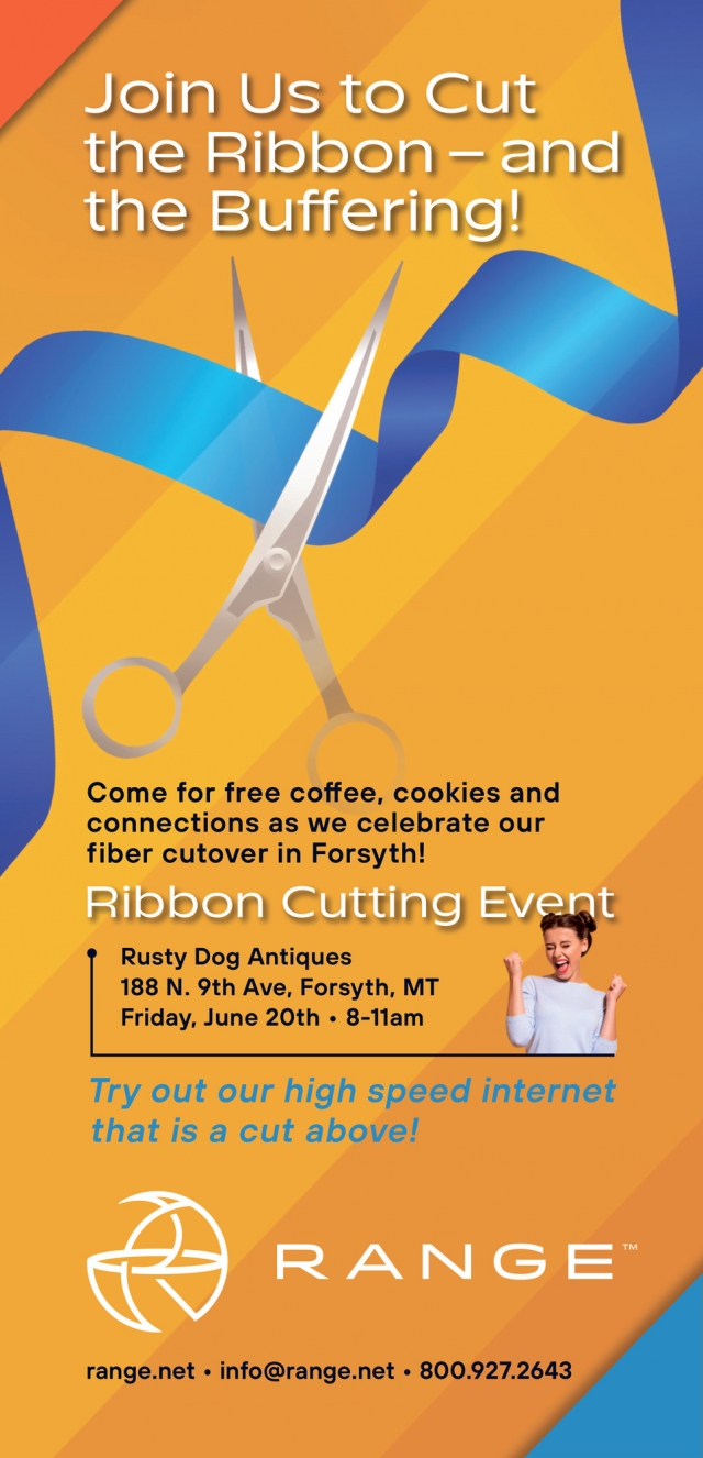 Ribbon Cutting Event, Range, Forsyth, MT