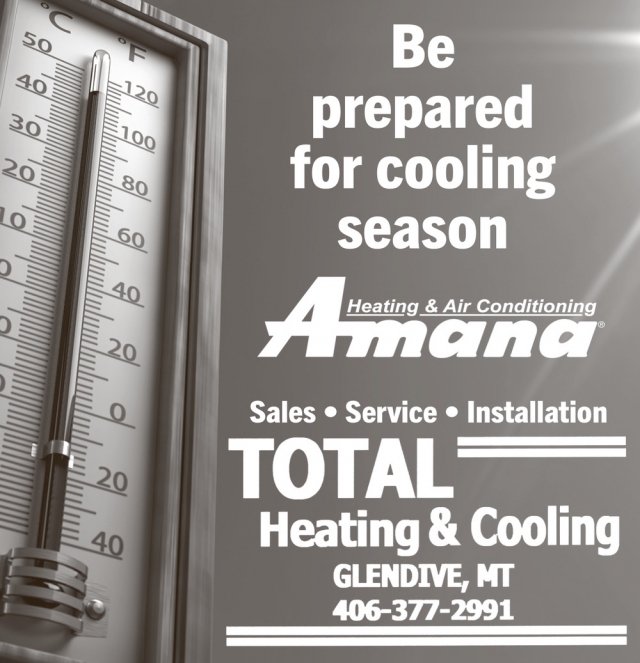 Be Prepared for Cooling Season, Total Heating & Cooling, Glendive, MT