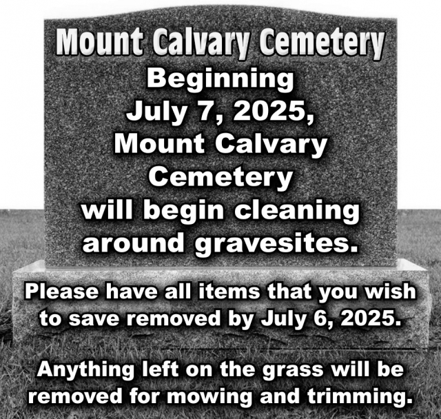 Cemetery Cleaning, Mount Calvary Cemetery, Lewistown, MT
