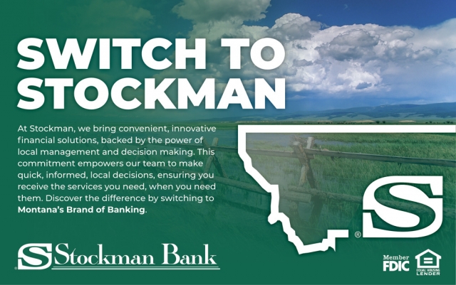 Switch to Stockman, Stockman Bank