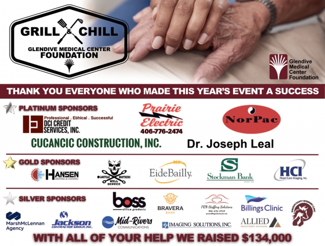 Thank You, Glendive Medical Center Foundation Grill & Chill (May 30, 2025), Glendive, MT
