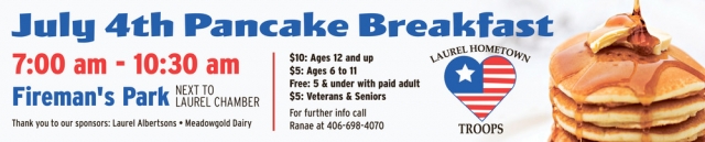Pancake Breakfast, July 4th Pancake Breakfast