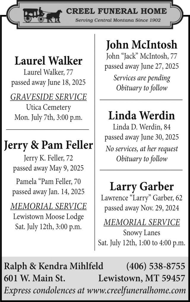 Funeral Home, Creel Funeral Home, Lewistown, MT