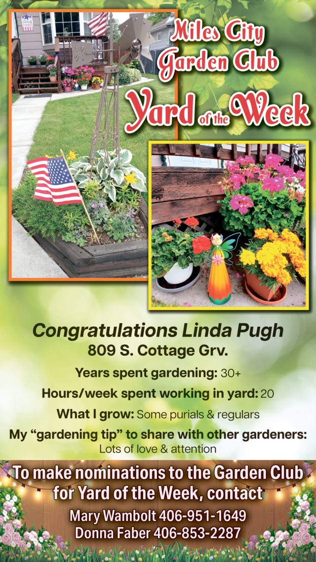 Yard of The Week, Miles City Garden Club