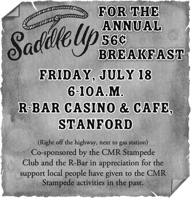 R-Bar Casino & Cafe, Saddle Up (July 18, 2025)