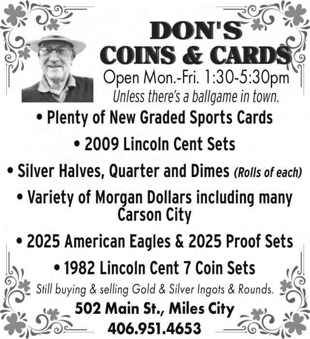 Coins & Cards, Don's Coins & Cards, Miles City, MT