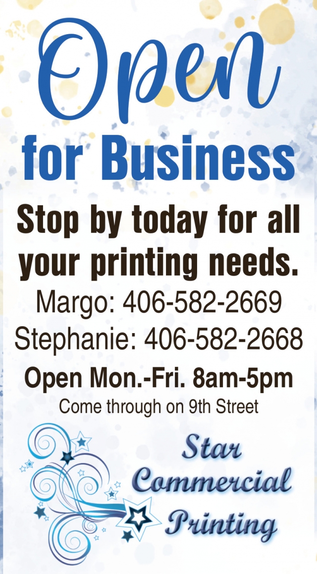 Open for Business, Star Commercial Printing