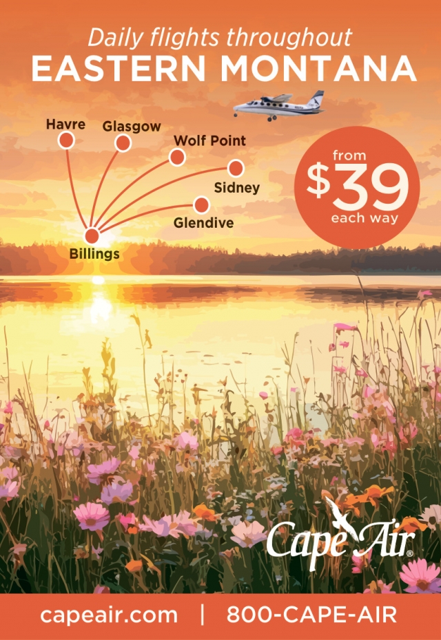 Daily Flights Throughout Eastern Montana, Cape Air, Hyannis, MA