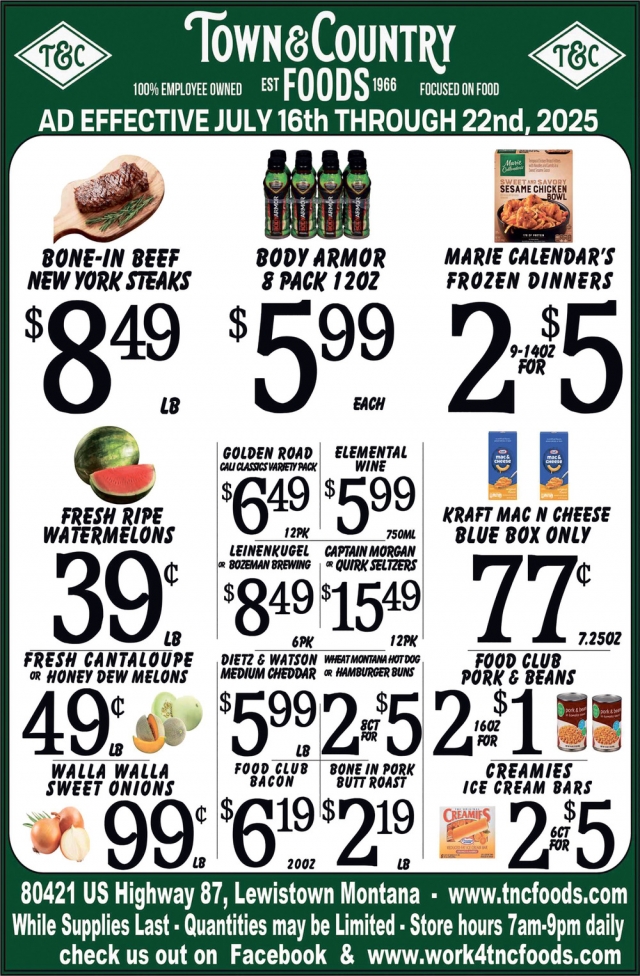 Foods, Town & Country Foods - Lewiston, Lewistown, MT