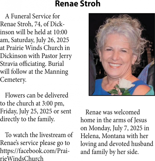Renae Stroh, Obituaries, Glendive, MT