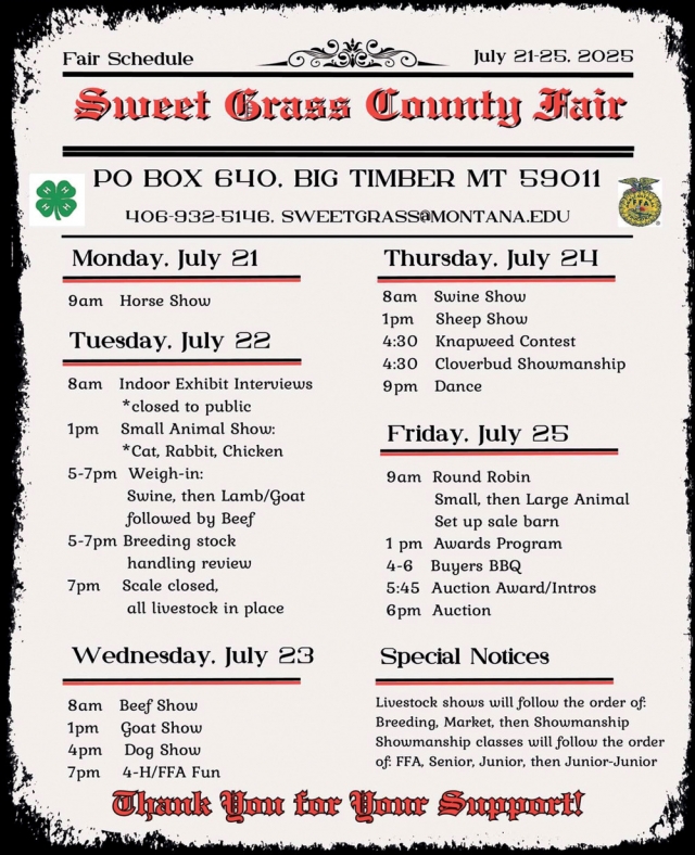 Horse Show, Sweet Grass County Fair 2025