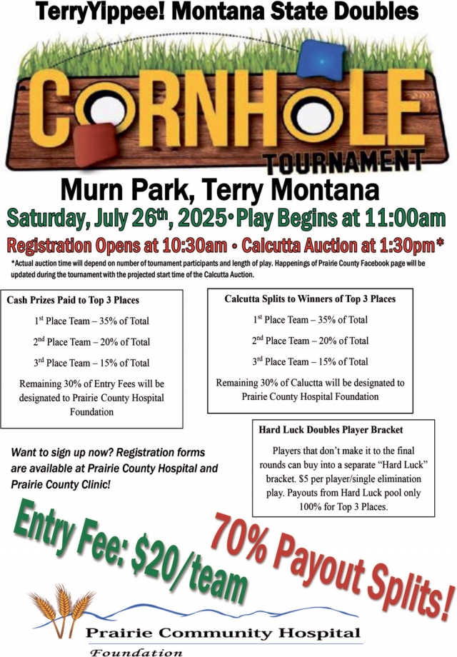 Cash Prizes, Cornhole Tournament (July 26, 2025)