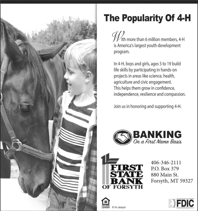 Banking Services, First State Bank of Forsyth, Forsyth, MT