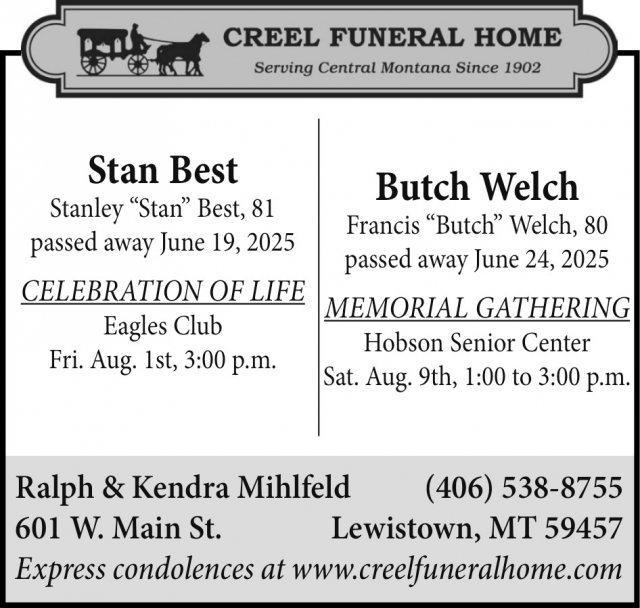 Funeral Home, Creel Funeral Home, Lewistown, MT