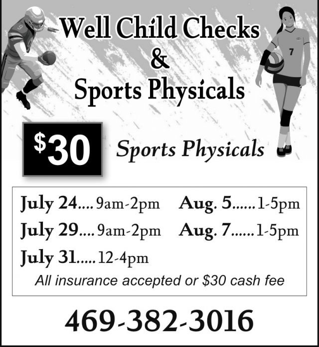 Well Child Checks & Sports Physicals, 469-382-3016