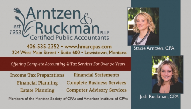 Certified Public Accountants, Arntzen & Ruckman PLLP, Lewistown, MT